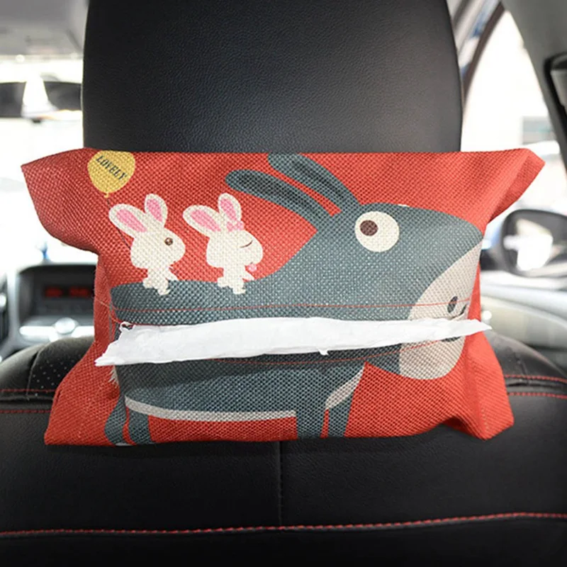 1 шт. мультяшная ткань для заднего сиденья автомобиля висячая коробка для салфеток контейнер для полотенец бумажные салфетки сумка держатель Коробка Чехол