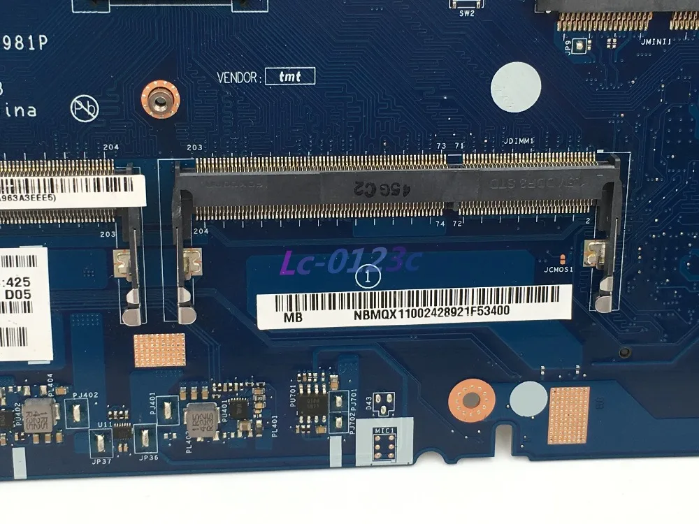 Fulcol для acer aspire E5-511 Материнская плата ноутбука NBMQX11002 A5WAM LA-B981P W/N2930 cpu y 820 M GPU DDR3