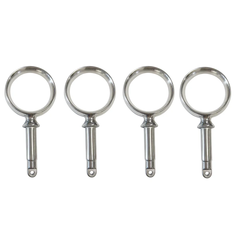 4pcs Stainless Steel Quick Release Pins Fixed connection for Boat Bimini Top Deck Hinge Marine hardware t316 stainless steel quick release boat top deck hinge boat canopy deck hinge marine bimini top marine hardware accessories