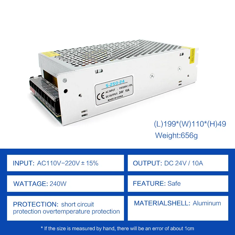 AC110V 240V DC Светодиодный источник питания AC 5 12 24 V 36 48 2A 3A 5A 10A светодиодный драйвер