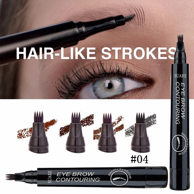 04Grey Microblading ручка для бровей для татуажа стойкая Водонепроницаемая вилка кончик эскиз глаз макияж Косметическая пятнистая жидкая подводка для бровей карандаш TSLM2 - Цвет: 04Grey