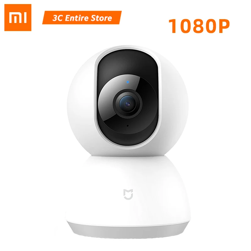 Xiaomi-Cámara inteligente IP Mijia Mi, cámara de vídeo inalámbrica de 1080 P, con ángulo de visión de 360º, cámara web y visión nocturna, protección y seguridad del hogar