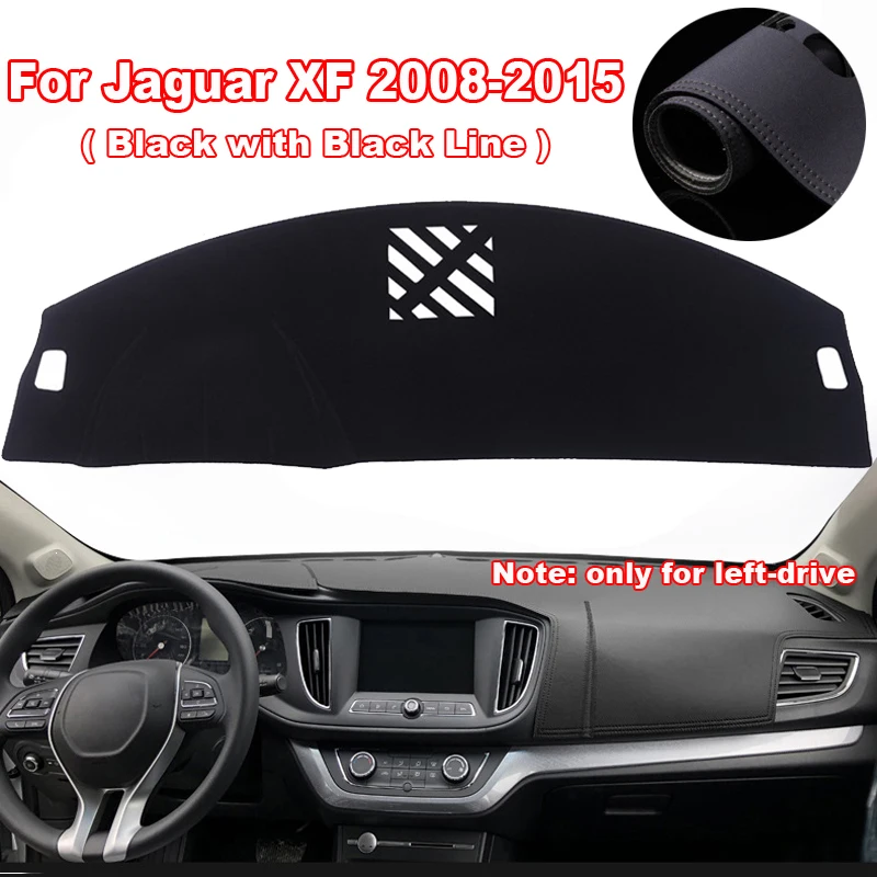 Для Jaguar XF 2008- Авто тире коврик приборной панели крышки украшения Замена