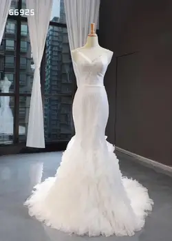 

Mermaid/trumpet Ivory puffy fashion vintage wedding dresses