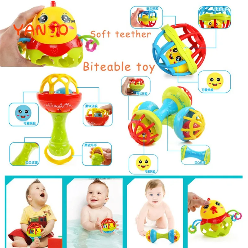 YANUO 5 шт./компл. детские игрушки для зубов детская игрушка новорожденных