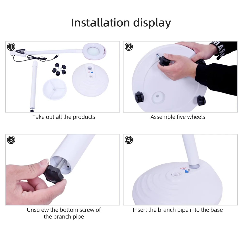 Maquiagem Lupa Projector Spotlight Facial Luz Fria Salão de Beleza Lâmpada para Salão de Beleza Tatuagem do Unha Cílios Microtodo 16x 4 de beleza tatuagem do prego cílios micro-todo