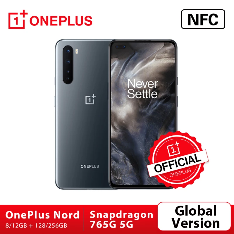 Смартфон глобальная версия OnePlus Nord Официальный магазин Snapdragon 76 телефон 8 ГБ 128 6 44