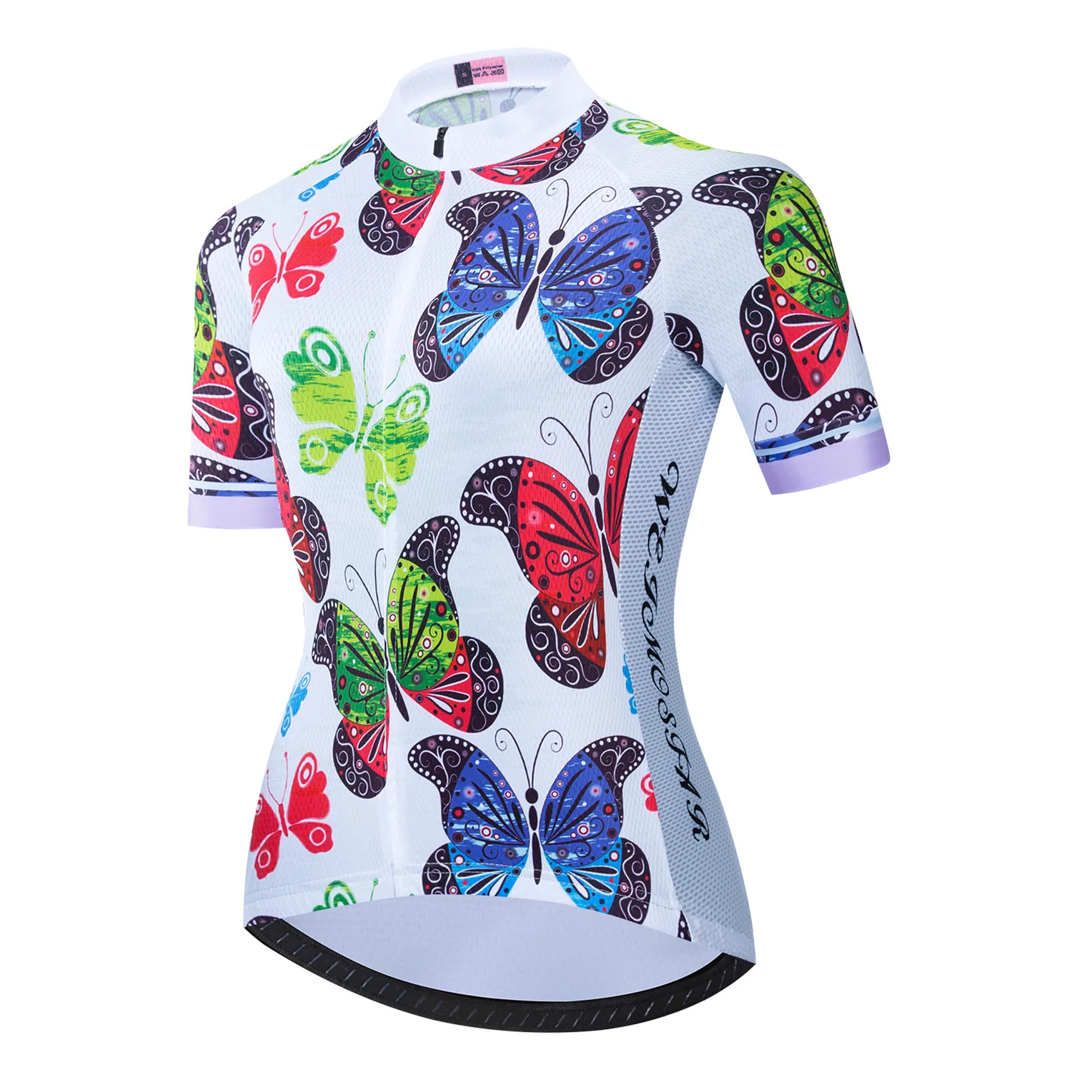 thumbnail image 1 of Maillot de ciclismo para mujer, camiseta de manga corta para ciclismo de montaña o carretera, color naranja y rosa, 1 of 5