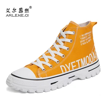 

2019 Men Skateboard Shoes Autumn Letters Canvas Sneakers Men Lace-up Outdoor Athletic Sport Shoes Zapatillas Hombre Deportiva