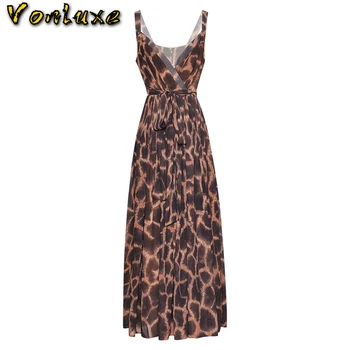 

Sexy Women Wrap Boho Viintage Club Leopard Print Dresses Bandage Long Maxi Dress Party Evening Infinity Robe Longue Femme