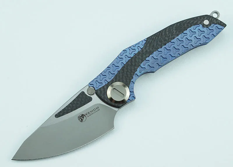 Новый армированный складной нож VENOM KEVIN JOHN Flipper лезвие m390 CF титановый Походный для