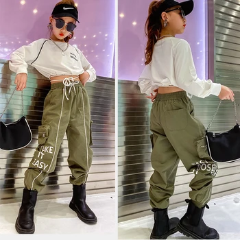 

Children's Hip Hop Street Dance Clothes Girls Jazz Dance Costumes Hip-Hop Wear Autumn Suit Kids Stage Catwalk Clothing DL6541