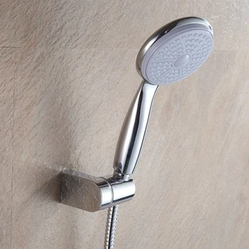

ABSF 1Pcs ABS Swivel Handheld Shower Seat with Shower Hose Connector Round Chrome Polished Hook