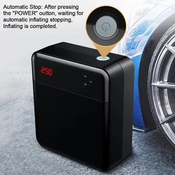 

With LED Light Car Inflatable Pump Multifunctional Outdoor Emergency 12V Mini Portable Digital Display Tire Tools Air Compressor