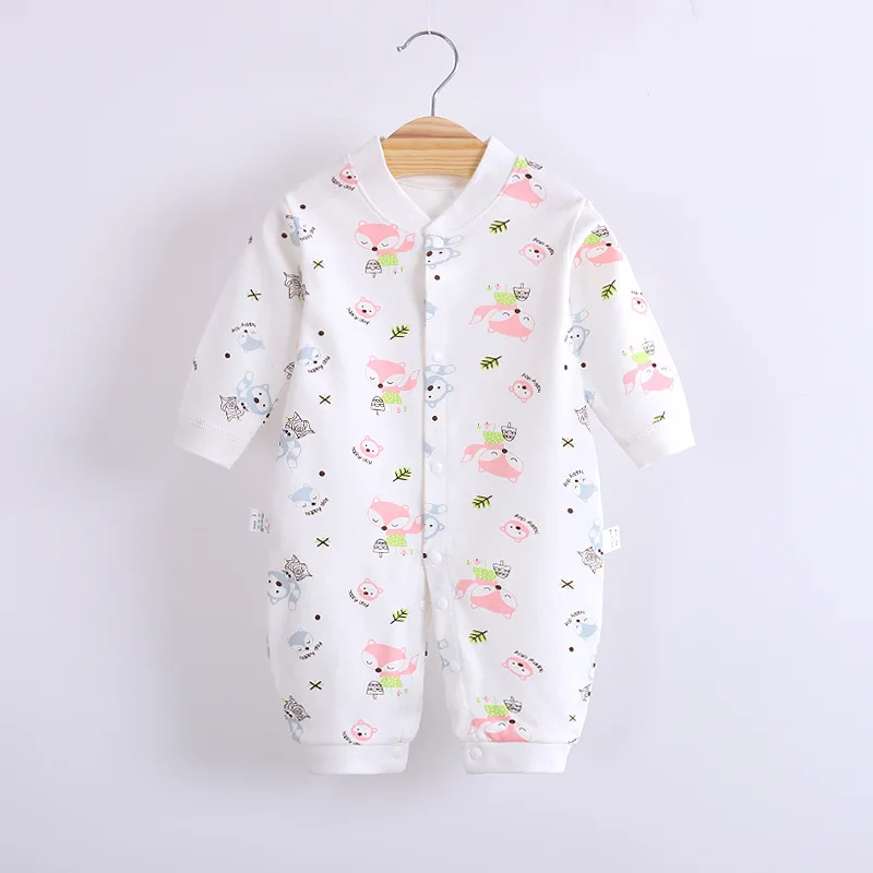 Cotton Baby Jumpsuit Baby Long Sleeve Toddler Romper Clothes Newborn Cute Romper Baby Home Clothes Baby Girl Winter Clothes vintage Baby Bodysuits