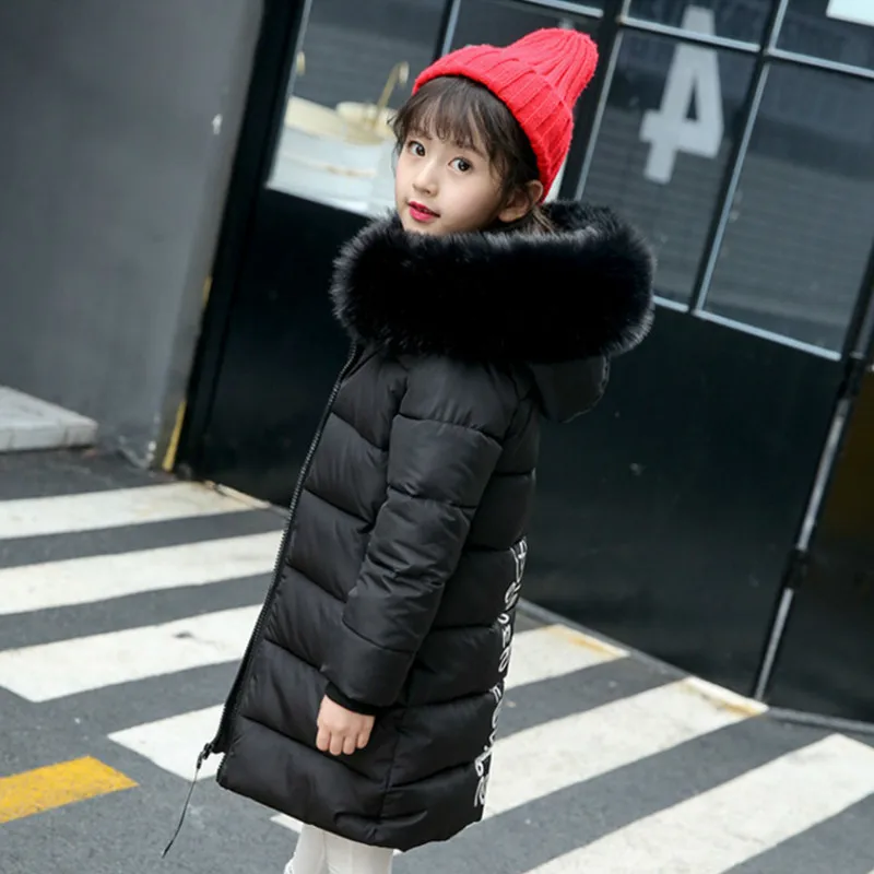 

Winter Jackets for Girls 2019 Fashion Warm Thick Girls Winter Coat High Quality Fur Collar Parka Coats Teen Snowsuit Outerwear