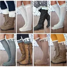 Женские гольфы с кружевом 55 г, полые Цветочные Носки 60 см