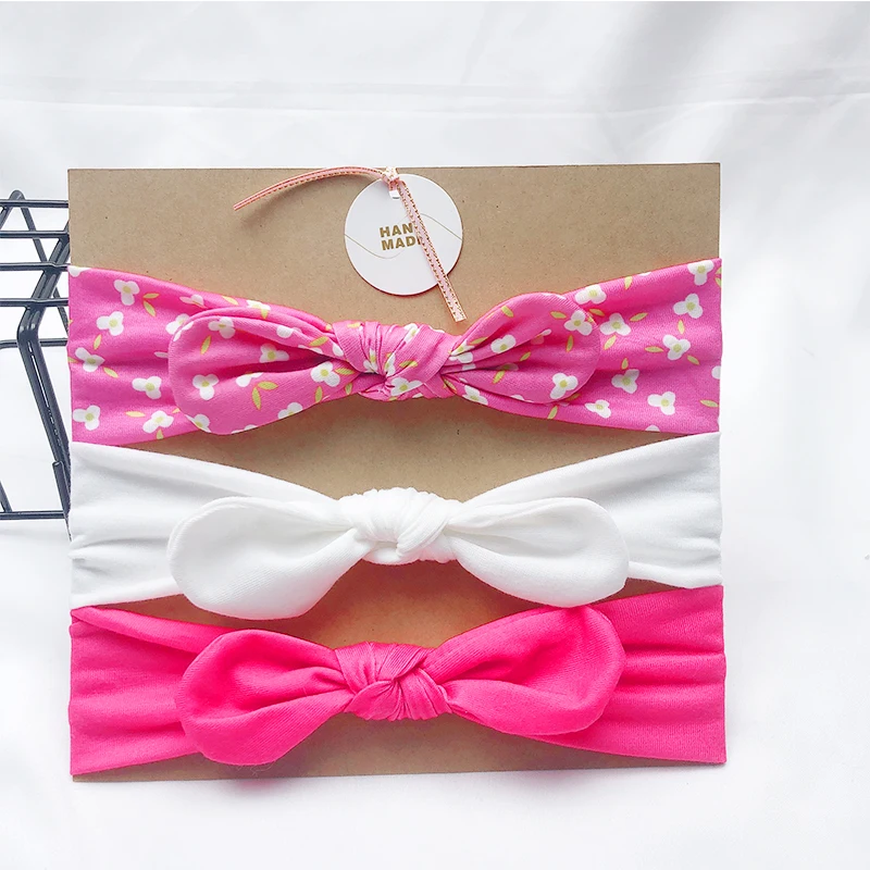 Children's Finger Toothbrush 3pcs/Lot New Desgin Headband For Girls Cute Rabbit Ears Headbands Soft Stretch Knit Hair Bands Baby Hair Accessories Baby Accessories discount