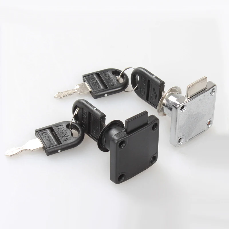 

Drawer Locks with 2 Keys Lock Furniture Hardware Door Cabinet Lock for Office Desk Letter Box 2 Colors Cam Locks