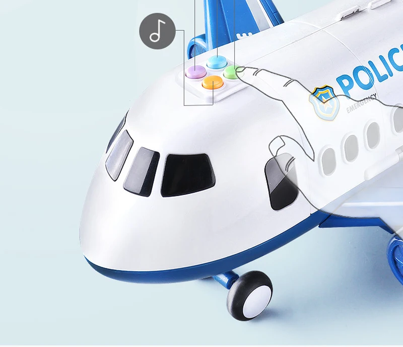 Музыкальная история симулятор трек инерции детская игрушка самолет большой размер пассажирский самолет детский авиалайнер игрушечный автомобиль