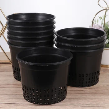 

10PCS Plastic Growing Cups Soilless Culture Basket Breathable Planting Baskets Hydroponics Plastic Basket for Aquarium Store Hom