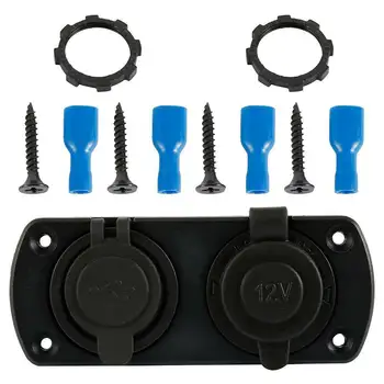 

12V Car Cigarette Lighter Socket 2 Way Dual USB Charger Adapter Plug Splitter