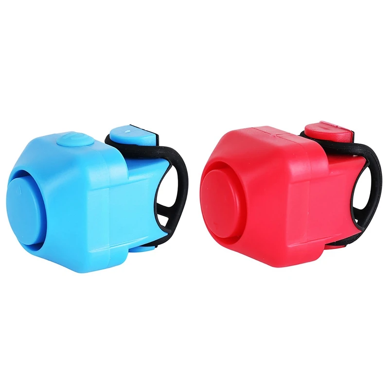 2X 130DB Bicycle Bell Warning Safety Bike Handlebar Ring Mini Electric Horn Handle Bar Alarm Blue &amp Red | Автомобили и