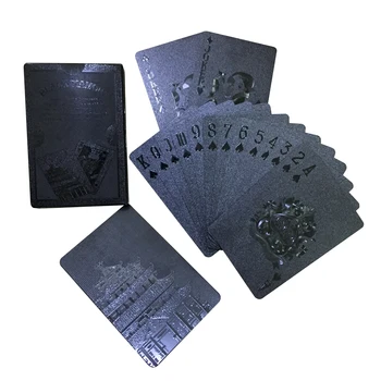 

Travel Poker For Kids Gift Home Party Playing Cards Outdoor Picnic Adult Entertainment Board Game Gold Foil Portable Big Digital