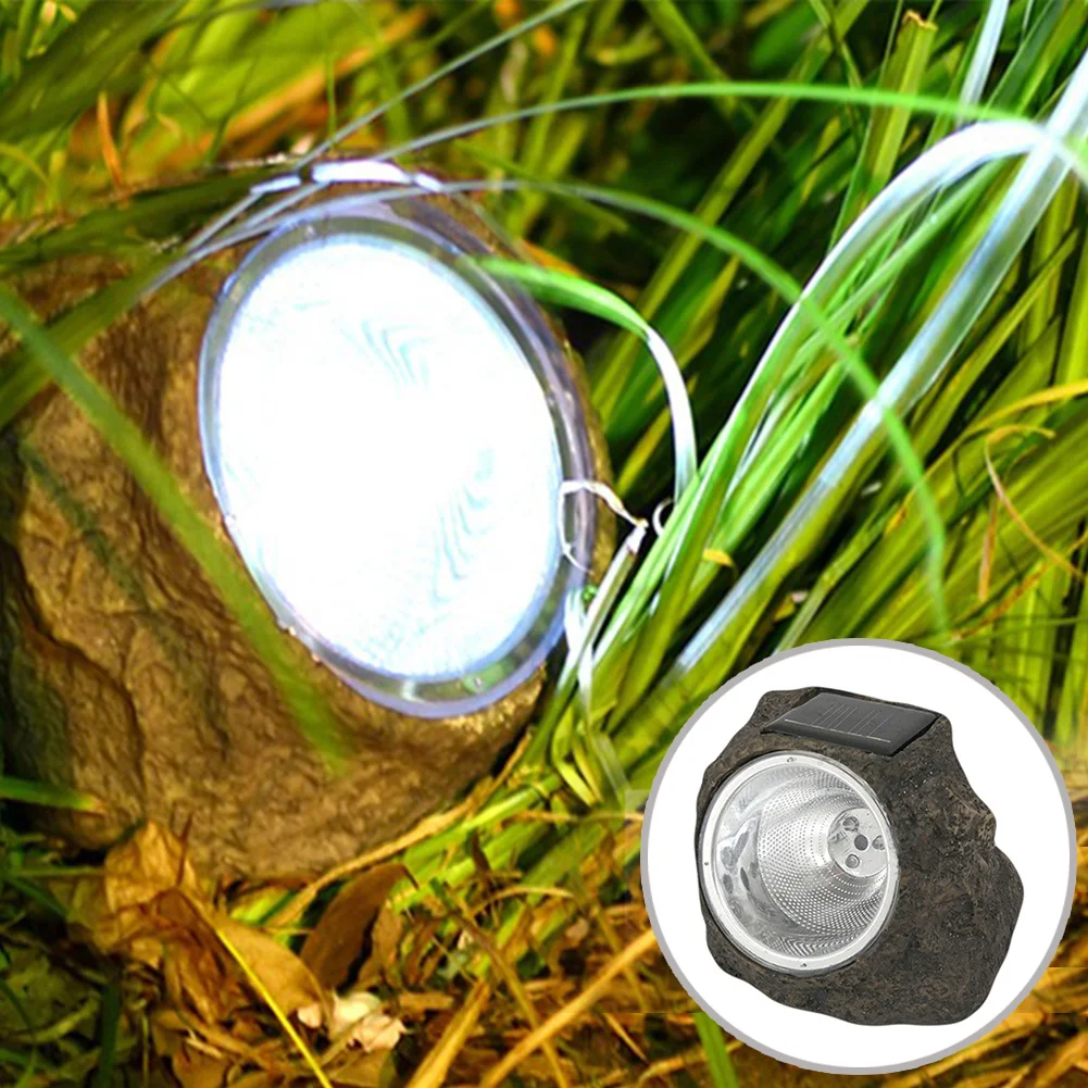 Открытый настил Камень УФ двор сад солнечной энергии прожектор патио лампа путь вождения огни дорожки