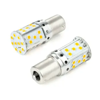 

New Error Free Amber Yellow BA15S 1156 LED Bulb 35-SMD Turn Signal Light Canbus