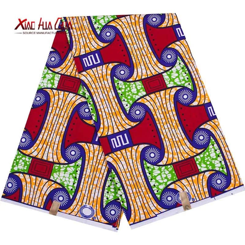 

2020 Free shipping Ankara African Wax Veritable Real Wax Fabric Polyester Sewing Dress Material 6yards/One Pieces FP6418