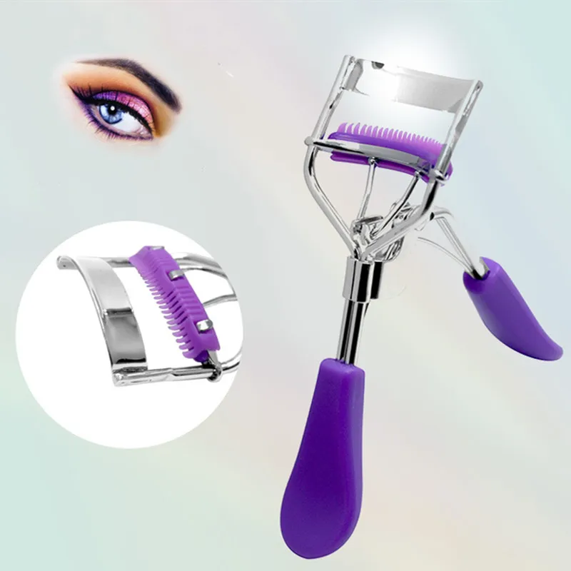 

1PC New Colorful Volume Cosmetic Eyelash Curler With Comb Tweezers Curling Eyelash Clip Makeup Eye Beauty Tools