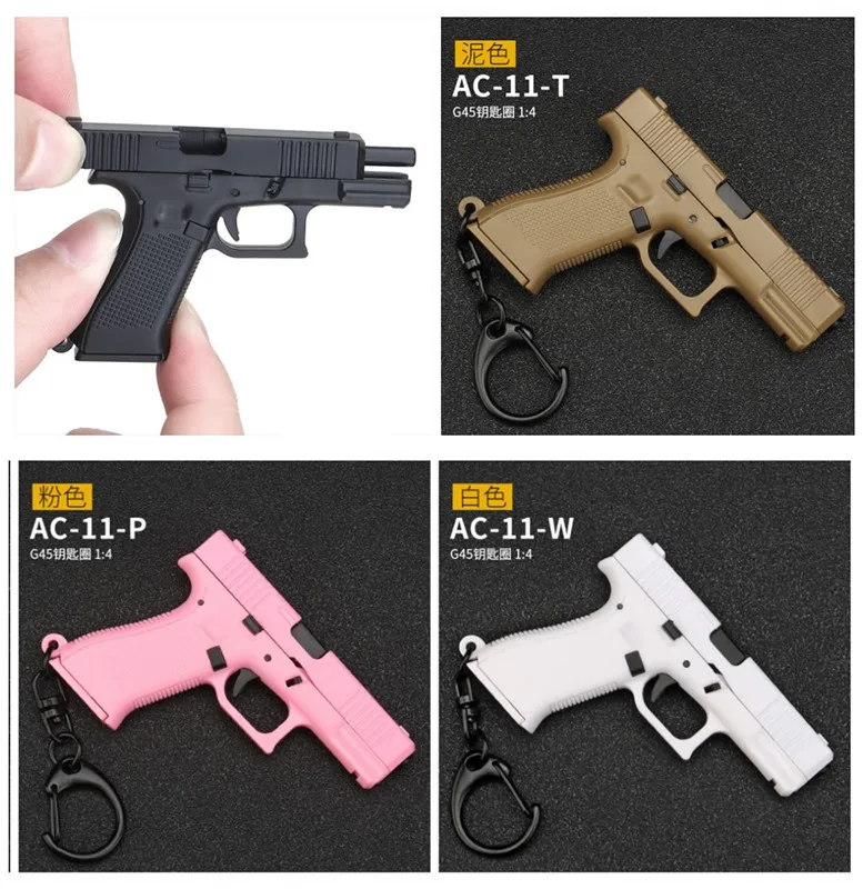 Новинка 2021 Glock 45 портативный мини-брелок с подвижным рычагом и магазином подарок