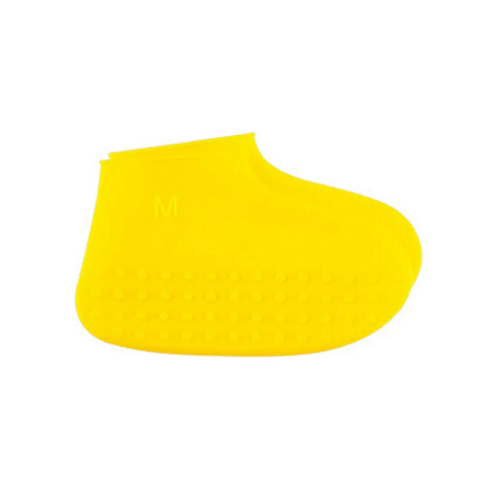 Многоразовое водонепроницаемое покрытие на обувь от дождя непромокаемые походные противоскользящие непромокаемые ботинки S/M/L силиконовые Бахилы для обуви аксессуары - Цвет: Цвет: желтый