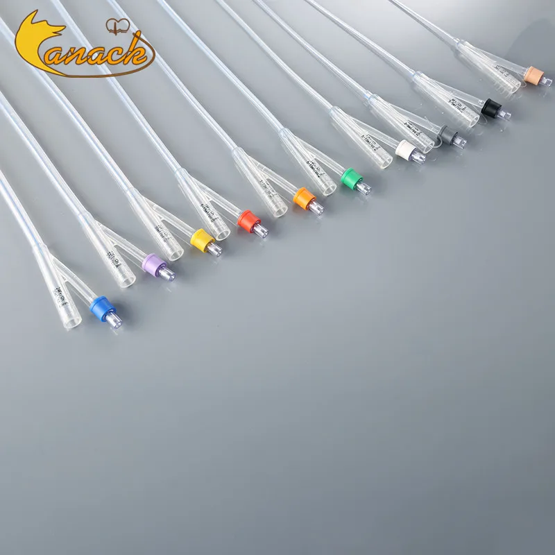 Canack-catéter de Foley de silicona para veterinaria, tubo de animales 6Fr/8Fr/10Fr, 10 Uds.