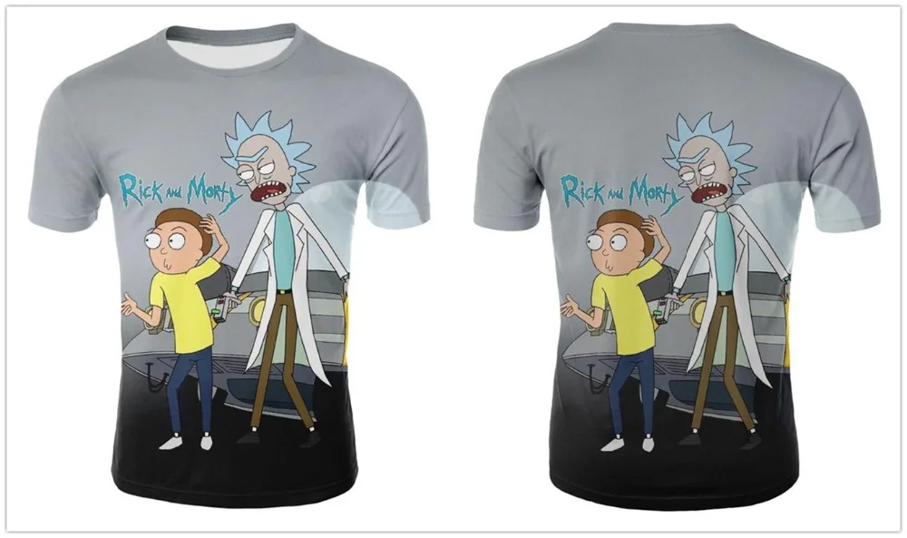 Новинка года; футболка с Мужская 3D футболка Rick and marty By Jm2; летняя футболка; футболки с короткими рукавами и круглым вырезом; Прямая поставка;