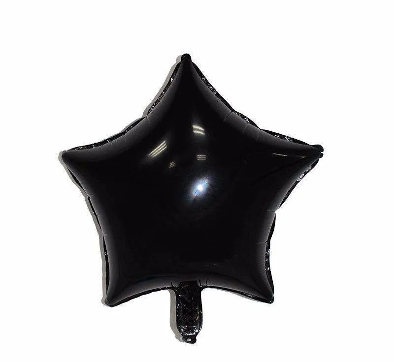 black 5 шт. 18 дюймов пятиконечная звезда фольги шарики для свадебного украшения поставки День рождения украшения Детские игрушки Babyshower Globos - Цвет: black