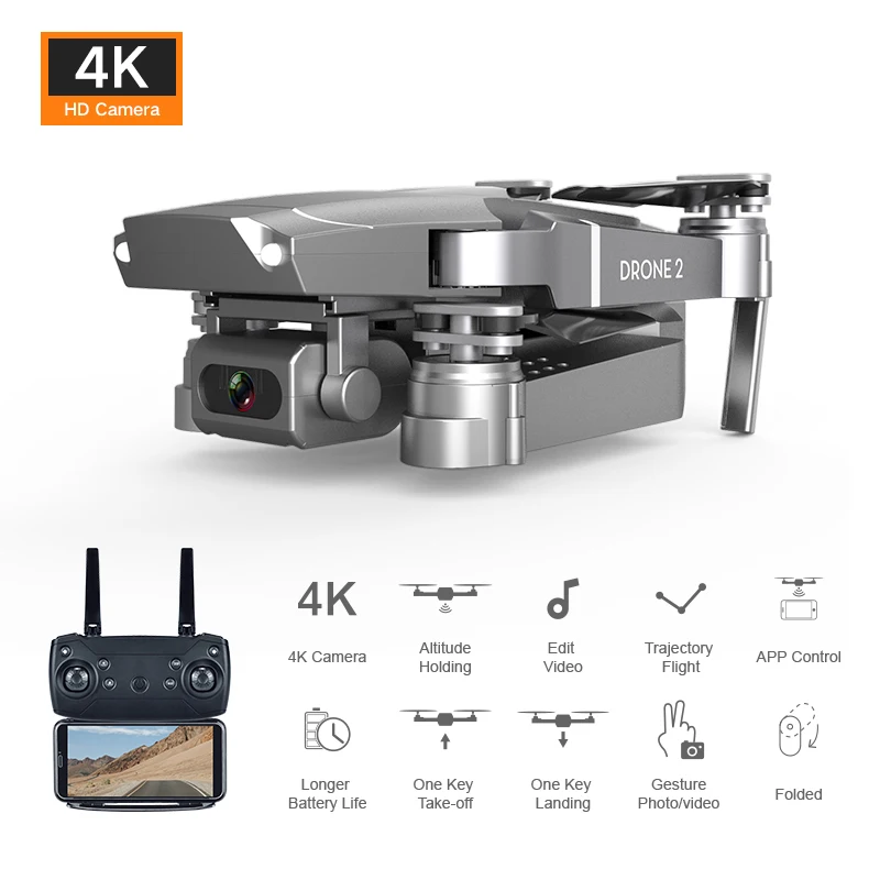 Мини Дрон Квадрокоптер E68 Wifi Fpv Дрон с широким углом Hd 4k 1080p камера режим удержания высоты Rc складной Квадрокоптер Дрон подарок