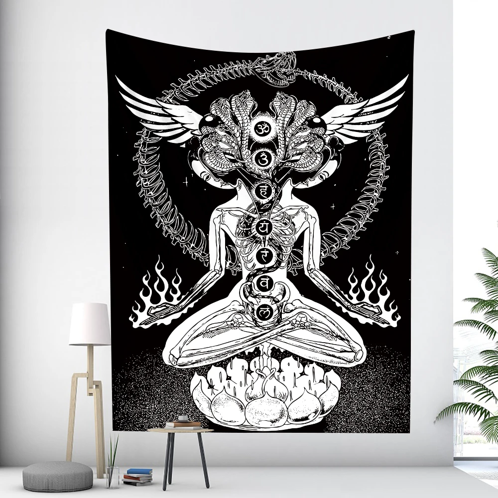 Hold Istennő Tarot rty haza dekorációs Kárpit psychedelic Színtér Hippi Huszita Mandala Hálószoba falon dekorációs Matrac