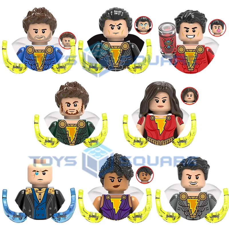 Конструктор Shazam Freddy Black Педро Дарла сивана Дудли пена Адам Фримен Чой Мэри кубики