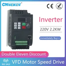VFD-variateur de fréquence 220 kw/2,2 kw/4kw, 3P CNC, contrôle de vitesse de moteur avec broche, VFD
