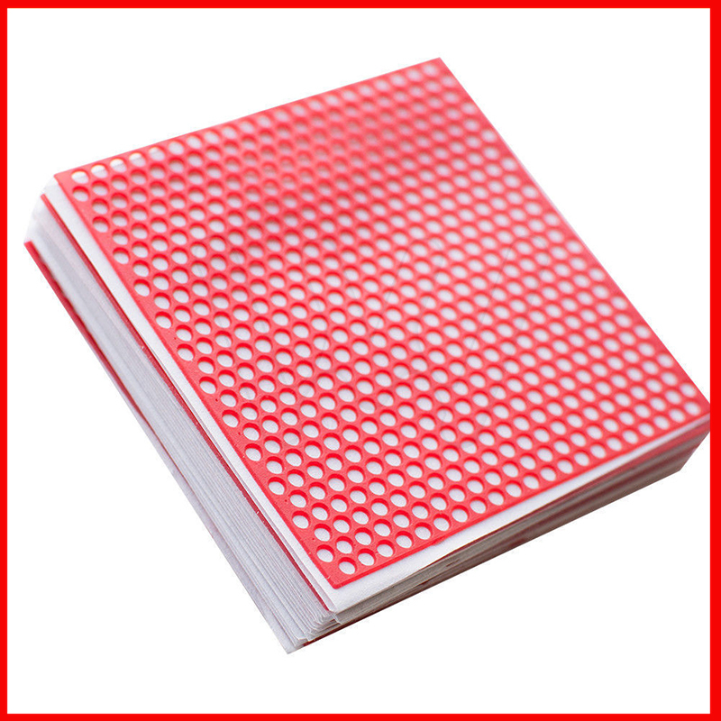 1 Box 10 Sheets Dental Lab Round Hole Patterns Wax Co-cr Casting Red Color