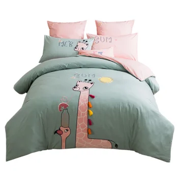 

Cotton cartoon three-piece colorful holiday giraffe cotton four-piece
