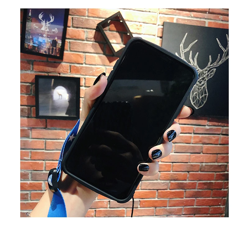 3D стежка мультик держатель шнурок прозрачный силиконовый чехол для iPhone X XR XS MAX 6S 7 8 plus карамельный чехол