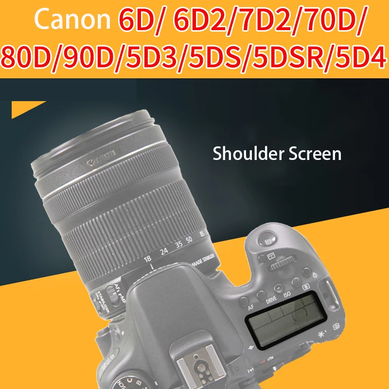 

BIZOE Shoulder LCD Screen Tempered Film for Canon 6D/6D2 SLR7D/7D2 Camera 70D/80D/90D/5D3/5D4/5DS/5DSR Screen Protector