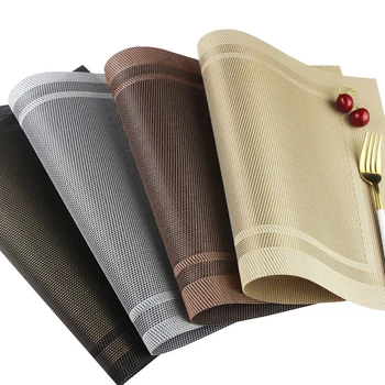

2019 New Placemat Table Cloth Pad Washable PVC Table Mat Stain-Resistant Dining Disc Bowl Pad Coaster Non-slip PVC Pad Q60