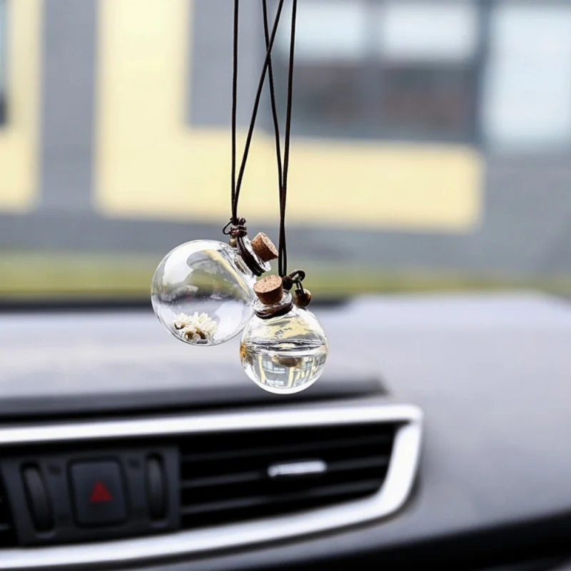 Автомобильный флакон духов Пустой подвесной флакон для эфирных масел духов Подвеска авто орнамент цветочный освежитель воздуха