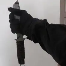 Мясной Мясник из нержавеющей стали гибкий уровень запястья 5 ремень уровень 3 черные рабочие защитные перчатки уровень 4