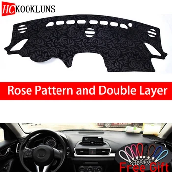 

Rose Pattern For mazda mazda 3 2014 2015-2017 Dashboard Cover Car Stickers Car Decoration Car Accessories Interior Car Decals