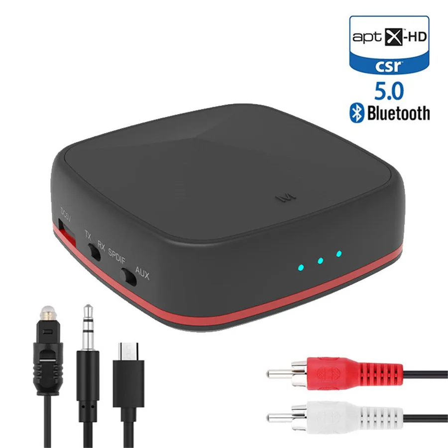 

Bluetooth 5,0 адаптер Aptx HD передатчик аудио приемник оптический Toslink/AUX/SPDIF для ТВ наушников Саундбар домашняя система